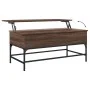 Brown oak metal engineered wood coffee table 100x50x45cm by , Coffee table - Ref: Foro24-845400, Price: 69,44 €, Discount: %