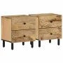 Mesitas de noche 2 uds madera maciza de mango 40x33x46 cm de , Mesitas de noche - Ref: Foro24-356890, Precio: 120,78 €, Descu...