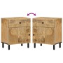 Mesita de noche madera maciza de mango 50x33x60 cm de , Mesitas de noche - Ref: Foro24-356899, Precio: 78,38 €, Descuento: %