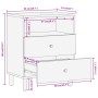 Mesita de noche madera maciza de mango 50x33x60 cm de , Mesitas de noche - Ref: Foro24-356901, Precio: 84,81 €, Descuento: %