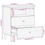 Nachttisch aus massivem Mangoholz, 50 x 33 x 60 cm von , Nachttische - Ref: Foro24-356901, Preis: 83,80 €, Rabatt: %