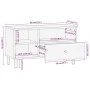 Solid mango wood TV cabinet 80x33x46 cm by , TV Furniture - Ref: Foro24-356908, Price: 60,25 €, Discount: %