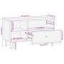 TV-Schrank aus massivem Mangoholz, 80 x 33 x 46 cm von , TV-Möbel - Ref: Foro24-356908, Preis: 60,79 €, Rabatt: %
