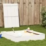 Sandbox with lid solid white pine wood 111x111x19.5 cm by , sandboxes - Ref: Foro24-832607, Price: 99,00 €, Discount: %