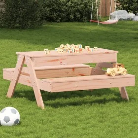 Douglas solid wood children's picnic table with sandbox by , Garden tables - Ref: Foro24-832595, Price: 117,25 €, Discount: %