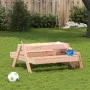 Douglas solid wood children's picnic table with sandbox by , Garden tables - Ref: Foro24-832595, Price: 117,25 €, Discount: %