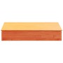 Sandbox with lid solid brown pine wood 111x111x19.5 cm by , sandboxes - Ref: Foro24-844658, Price: 82,29 €, Discount: %