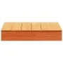 Arenero con tapa madera maciza de pino marrón 111x111x19,5 cm de , Cajones de arena - Ref: Foro24-844658, Precio: 81,43 €, De...