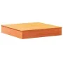 Sandbox with lid solid brown pine wood 111x111x19.5 cm by , sandboxes - Ref: Foro24-844658, Price: 81,43 €, Discount: %