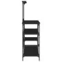 Kitchen shelving wood engineering black metal 90x40x132 cm by , Kitchen utensil containers - Ref: Foro24-845416, Price: 83,39...