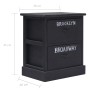 Mesita de noche madera de Paulownia negro 38x28x45 cm de vidaXL, Mesitas de noche - Ref: Foro24-284058, Precio: 43,79 €, Desc...
