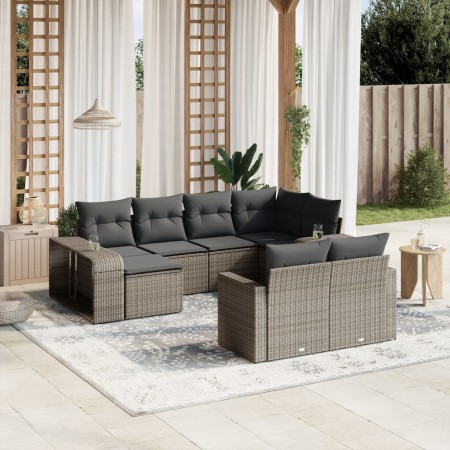 10-piece garden sofa set with gray synthetic rattan cushions by , Modular outdoor sofas - Ref: Foro24-3261290, Price: 574,46 ...