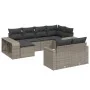 10-piece garden sofa set with gray synthetic rattan cushions by , Modular outdoor sofas - Ref: Foro24-3261290, Price: 555,69 ...