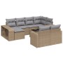 11-teiliges Gartensofa-Set mit beigen synthetischen Rattankissen von , Modulare Sofas für den Außenbereich - Ref: Foro24-3261...