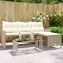 L-förmiges Gartensofa mit beigem PE-Rattantisch und Kissen von , Outdoor-Sofas - Ref: Foro24-365575, Preis: 246,09 €, Rabatt: %