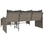 L-förmiges Gartensofa mit Tisch und grauen PE-Rattankissen von , Outdoor-Sofas - Ref: Foro24-365582, Preis: 221,71 €, Rabatt: %