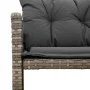 L-förmiges Gartensofa mit Tisch und grauen PE-Rattankissen von , Outdoor-Sofas - Ref: Foro24-365582, Preis: 233,42 €, Rabatt: %