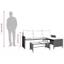 L-shaped garden sofa with beige PE rattan table and cushions by , Outdoor sofas - Ref: Foro24-365575, Price: 246,09 €, Discou...