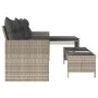 L-shaped garden sofa with table and light gray PE rattan cushions by , Outdoor sofas - Ref: Foro24-365577, Price: 251,28 €, D...