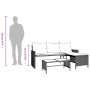 L-förmiges Gartensofa mit Tisch und hellgrauen PE-Rattankissen von , Outdoor-Sofas - Ref: Foro24-365577, Preis: 236,92 €, Rab...