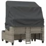 2-Sitzer-Gartensofa mit Markise und grauen PE-Rattanhockern von , Outdoor-Sofas - Ref: Foro24-365783, Preis: 348,55 €, Rabatt: %