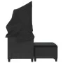 Sofá de jardín 2 plazas con toldo y taburetes ratán PE negro by , Outdoor sofas - Ref: Foro24-365781, Price: 309,58 €, Discou...