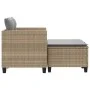 2 seater garden sofa with awning and beige PE rattan stools by , Outdoor sofas - Ref: Foro24-365795, Price: 273,39 €, Discoun...