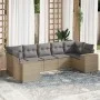 7-piece garden sofa set and beige synthetic rattan cushions by , Garden sets - Ref: Foro24-3222988, Price: 488,55 €, Discount: %