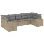 7-piece garden sofa set and beige synthetic rattan cushions by , Garden sets - Ref: Foro24-3222988, Price: 488,55 €, Discount: %