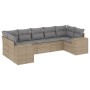 7-teiliges Gartensofa-Set und beigefarbene synthetische Rattankissen von , Gartensets - Ref: Foro24-3222988, Preis: 480,09 €,...
