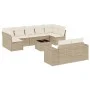 Juego de sofás jardín con cojines beige 10 pzas ratán sintético de , Conjuntos de jardín - Ref: Foro24-3255365, Precio: 725,6...
