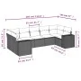 7-piece garden sofa set and beige synthetic rattan cushions by , Garden sets - Ref: Foro24-3222988, Price: 488,55 €, Discount: %