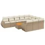 11-piece garden sofa set with beige synthetic rattan cushions by , Garden sets - Ref: Foro24-3257514, Price: 790,34 €, Discou...