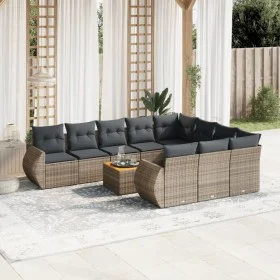 11-piece garden sofa set and gray synthetic rattan cushions by , Garden sets - Ref: Foro24-3257516, Price: 719,95 €, Discount: %