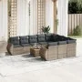 Set de sofás de jardín 11 pzas y cojines ratán sintético gris de , Conjuntos de jardín - Ref: Foro24-3257516, Precio: 719,95 ...