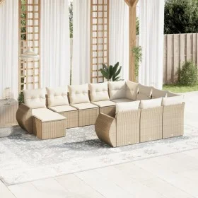 11-teiliges Gartensofa-Set mit beigen synthetischen Rattankissen von , Gartensets - Ref: Foro24-3257521, Preis: 790,34 €, Rab...