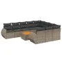11-teilige Gartensofagarnitur und graue synthetische Rattankissen von , Gartensets - Ref: Foro24-3257516, Preis: 719,95 €, Ra...