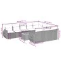 11-piece garden sofa set and gray synthetic rattan cushions by , Garden sets - Ref: Foro24-3257516, Price: 719,95 €, Discount: %
