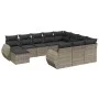 11-piece garden sofa set and gray synthetic rattan cushions by , Garden sets - Ref: Foro24-3257523, Price: 719,95 €, Discount: %