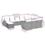 11-piece garden sofa set and gray synthetic rattan cushions by , Garden sets - Ref: Foro24-3257523, Price: 719,95 €, Discount: %