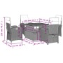 5-teiliges Gartenmöbel-Set mit schwarzen synthetischen Rattankissen von , Gartensets - Ref: Foro24-3277317, Preis: 583,35 €, ...