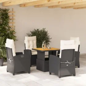 5-teiliges Gartenmöbel-Set mit schwarzen synthetischen Rattankissen von , Gartensets - Ref: Foro24-3277374, Preis: 569,52 €, ...