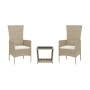 3-piece garden dining set with beige synthetic rattan cushions by , Garden sets - Ref: Foro24-3277589, Price: 194,88 €, Disco...