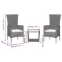 3-piece garden dining set with beige synthetic rattan cushions by , Garden sets - Ref: Foro24-3277589, Price: 191,95 €, Disco...