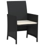 Tisch und Stühle mit Kissen, 3 Stück, schwarzes synthetisches Rattan von , Gartensets - Ref: Foro24-365116, Preis: 186,44 €, ...