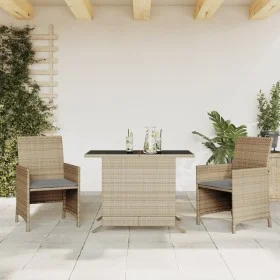 Gartenstühle und Tisch 3 Stück synthetisches Rattan beige Kissen von , Gartensets - Ref: Foro24-365121, Preis: 185,25 €, Raba...
