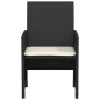 Table and chairs with cushions 3 pieces black synthetic rattan by , Garden sets - Ref: Foro24-365116, Price: 186,44 €, Discou...
