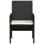 Table and chairs with cushions 3 pieces black synthetic rattan by , Garden sets - Ref: Foro24-365116, Price: 189,99 €, Discou...