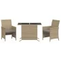 Garden chairs and table 3 pieces synthetic rattan beige cushion by , Garden sets - Ref: Foro24-365121, Price: 185,25 €, Disco...