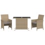 Gartenstühle und Tisch 3 Stück synthetisches Rattan beige Kissen von , Gartensets - Ref: Foro24-365121, Preis: 189,38 €, Raba...